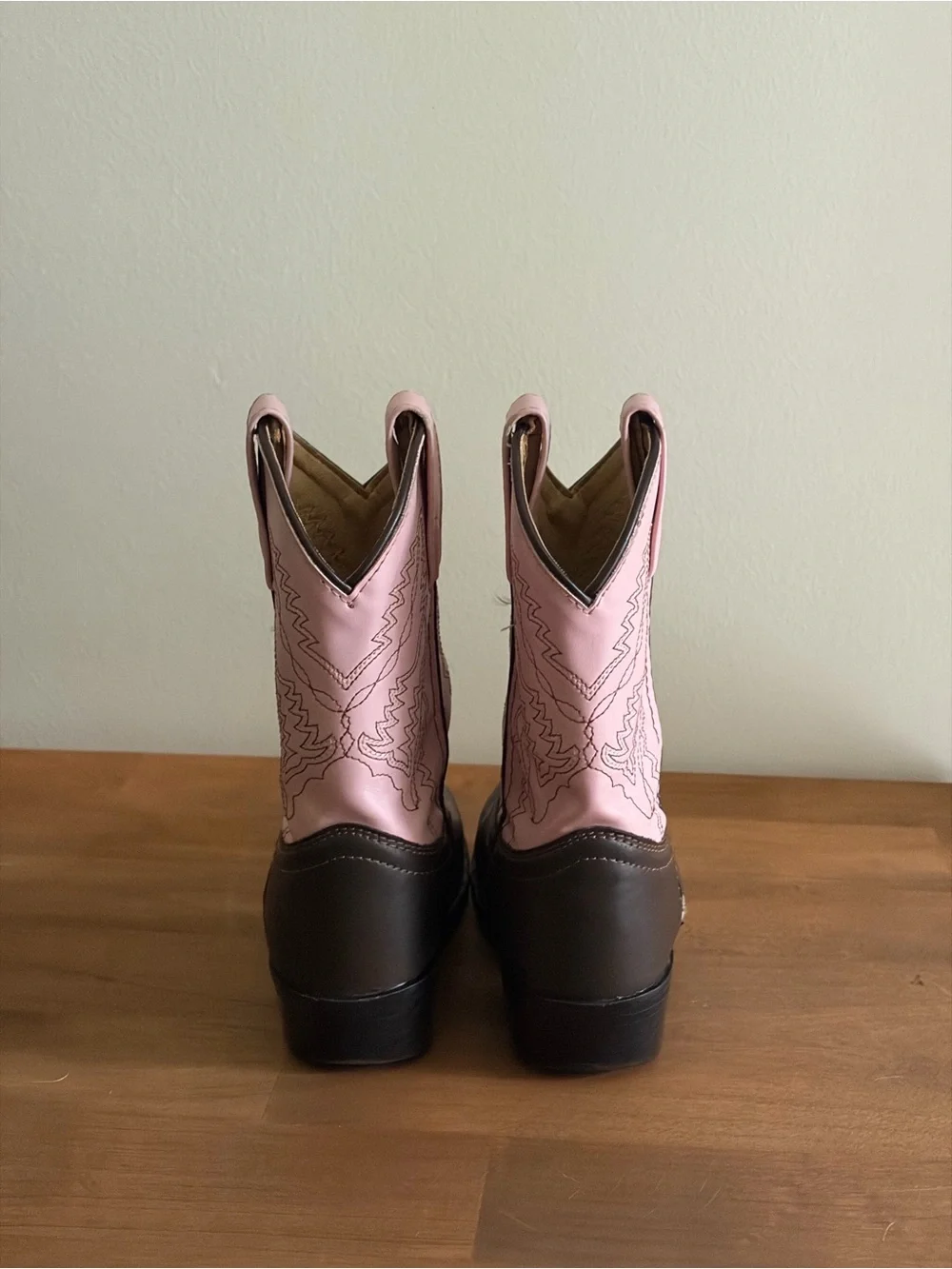 Smoky Mountain Brown & Pink Kids Girls Cowboy Western Boots Size 11